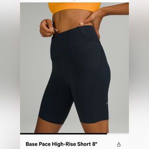 Lululemon Base Pace High Rise 8” Short True Navy NEW WITH TAGS
